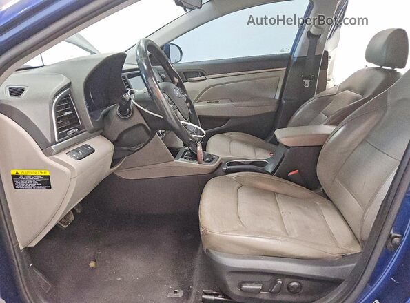 5NPD84LF7HH151160 2017 HYUNDAI ELANTRA Blue Вид салону спереду