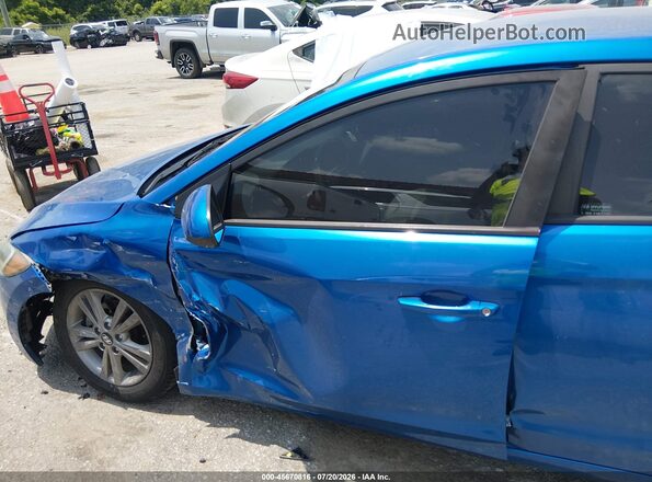 5NPD84LF7HH203614 2017 HYUNDAI ELANTRA Blue Front view