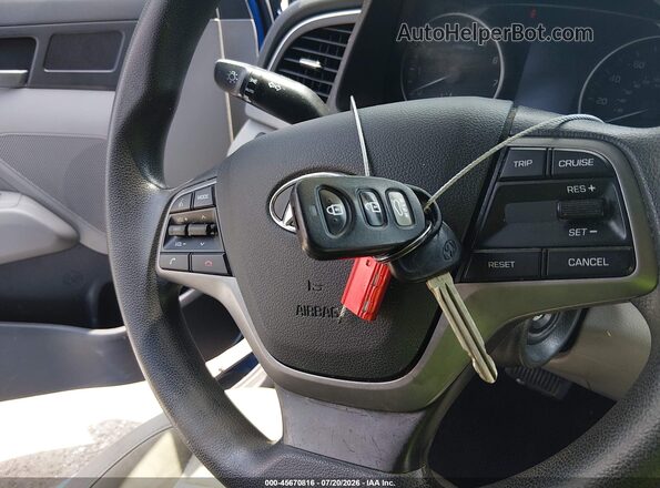 5NPD84LF7HH203614 2017 HYUNDAI ELANTRA Blue Dashboard view