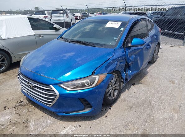 5NPD84LF7HH203614 2017 HYUNDAI ELANTRA Blue Front left