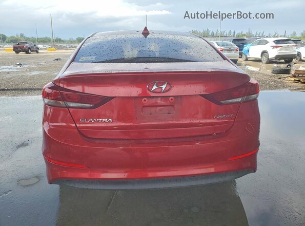 5NPD84LF7JH222976 2018 HYUNDAI ELANTRA Бордовый Вид сзади