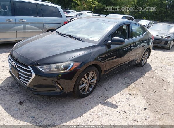 5NPD84LF7JH267318 2018 HYUNDAI ELANTRA Black Առջևի ձախ երեք քառորդ տեսարան
