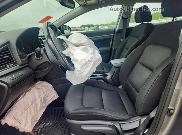 5NPD84LF7JH276200 2018 HYUNDAI ELANTRA Gray წინა სალონის ხედი