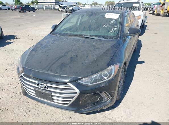 5NPD84LF7JH302424 2018 HYUNDAI ELANTRA Black წინა მარცხენა ხედი სამი მეოთხედიდან