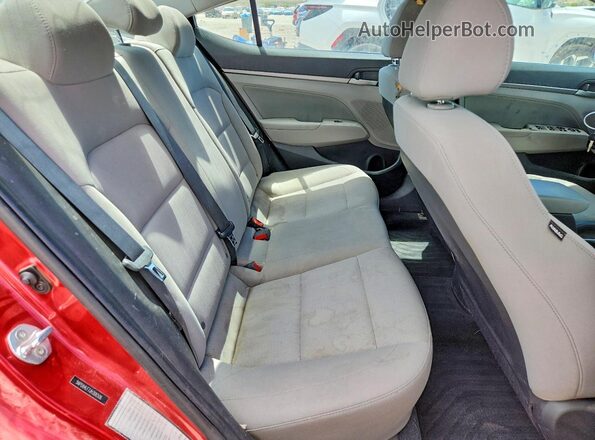 5NPD84LF7JH306506 2018 HYUNDAI ELANTRA Red Հետևի նստատեղերի տեսք