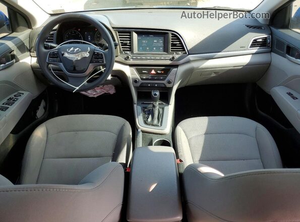 5NPD84LF7JH359304 2018 HYUNDAI ELANTRA Blue Առջևի վահանակի տեսք
