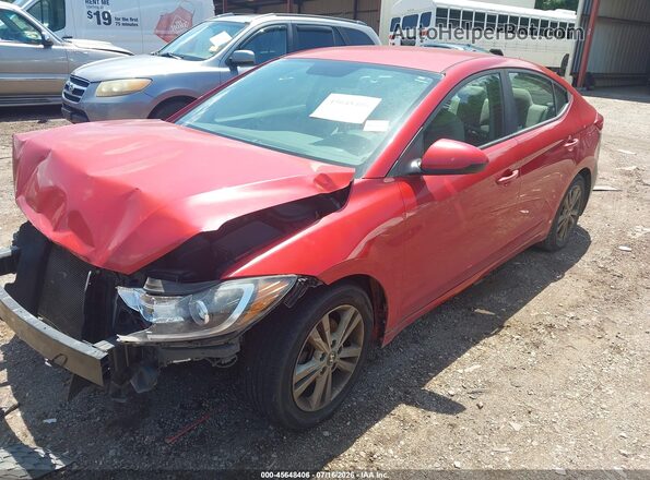 5NPD84LF7JH371338 2018 HYUNDAI ELANTRA Красный Передняя левая четверть