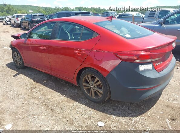 5NPD84LF7JH371338 2018 HYUNDAI ELANTRA Красный Задняя левая четверть