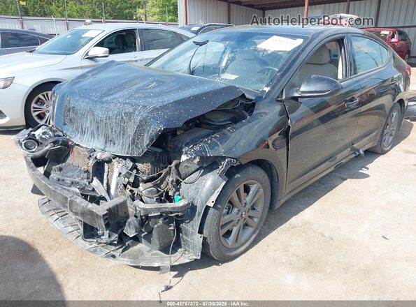 5NPD84LF7JH372084 2018 HYUNDAI ELANTRA Black წინა მარცხენა ხედი სამი მეოთხედიდან