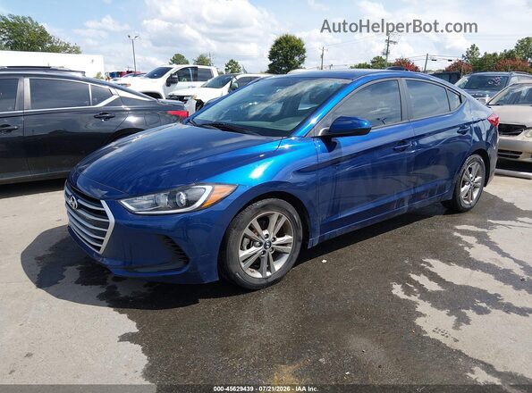 5NPD84LF7JH389175 2018 HYUNDAI ELANTRA Blue Передня ліва чверть