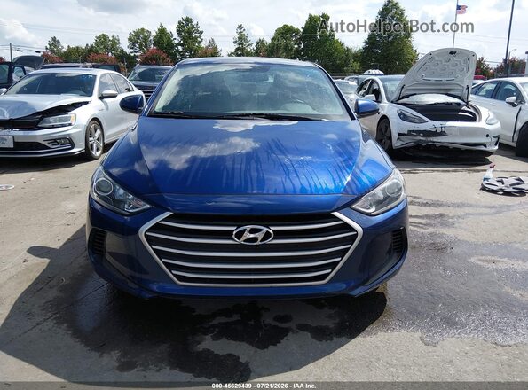 5NPD84LF7JH389175 2018 HYUNDAI ELANTRA Blue Вид щитка приладів