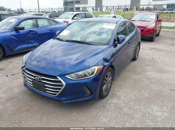 5NPD84LF7JH394991 2018 HYUNDAI ELANTRA Blue Front left