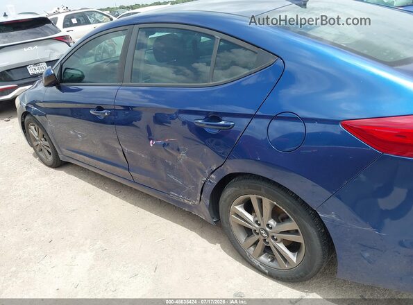 5NPD84LF7JH394991 2018 HYUNDAI ELANTRA Blue Front view