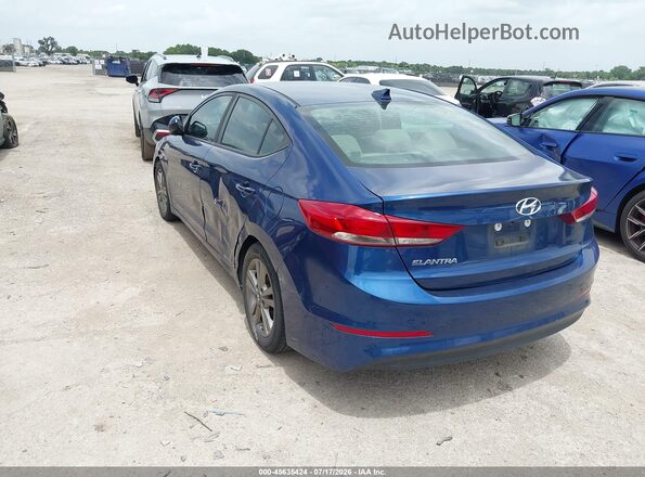 5NPD84LF7JH394991 2018 HYUNDAI ELANTRA Blue Rear left