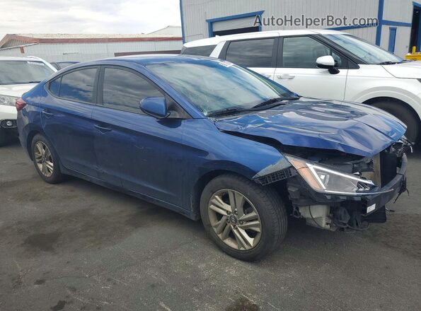 5NPD84LF7KH411418 2019 HYUNDAI ELANTRA Blue Передня права чверть