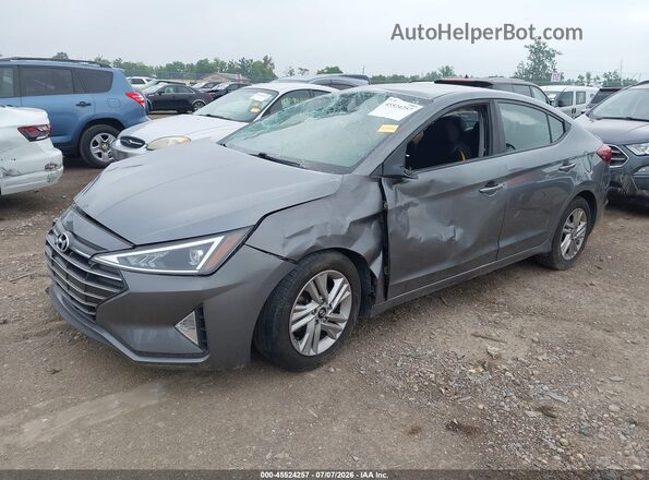 5NPD84LF7KH420068 2019 HYUNDAI ELANTRA Gray Առջևի ձախ երեք քառորդ տեսարան