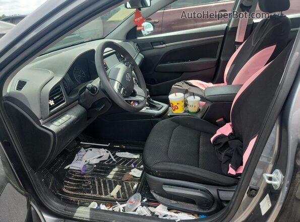 5NPD84LF7KH431538 2019 HYUNDAI ELANTRA Серый Вид салона спереди