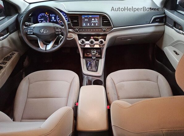 5NPD84LF7KH459999 2019 HYUNDAI ELANTRA Red წინა პანელის ხედი