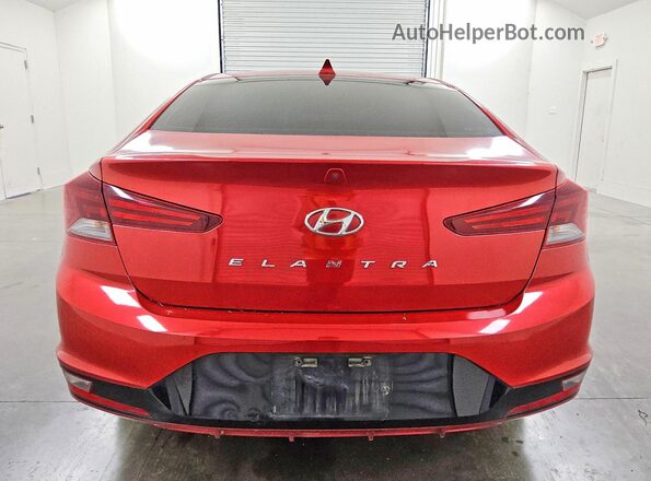 5NPD84LF7KH459999 2019 HYUNDAI ELANTRA Red უკანა ხედი