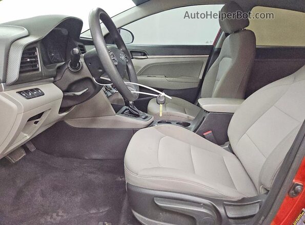 5NPD84LF7KH459999 2019 HYUNDAI ELANTRA Red წინა სალონის ხედი