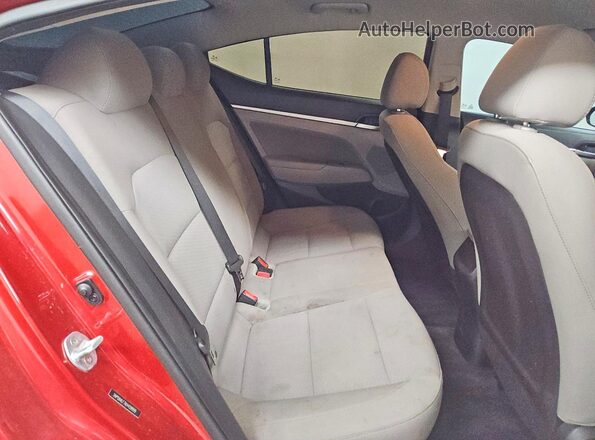 5NPD84LF7KH459999 2019 HYUNDAI ELANTRA Red უკანა სავარძლების ხედი