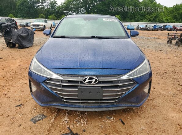 5NPD84LF7KH461025 2019 HYUNDAI ELANTRA Blue Front view