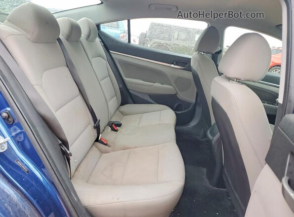 5NPD84LF7KH461025 2019 HYUNDAI ELANTRA Blue Rear seats view
