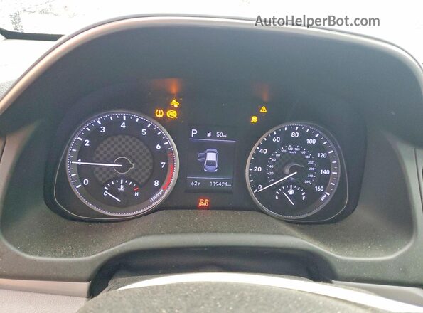 5NPD84LF7KH461025 2019 HYUNDAI ELANTRA Blue Instrument cluster view