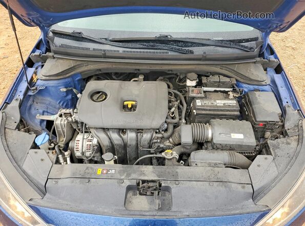 5NPD84LF7KH461025 2019 HYUNDAI ELANTRA Blue Rear interior view