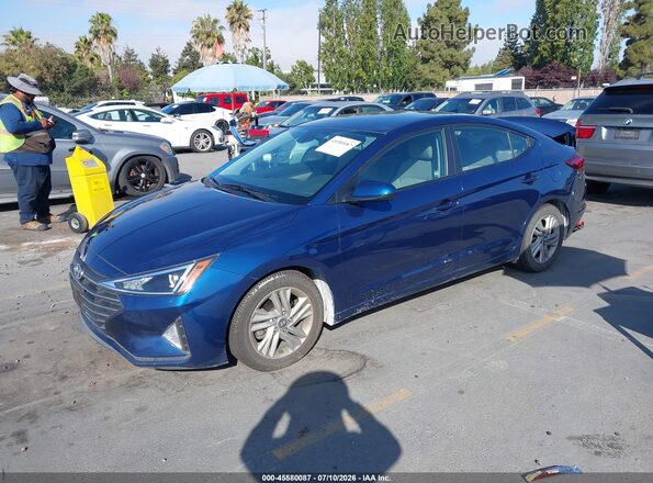 5NPD84LF7KH465186 2019 HYUNDAI ELANTRA L Blue Przód lewy