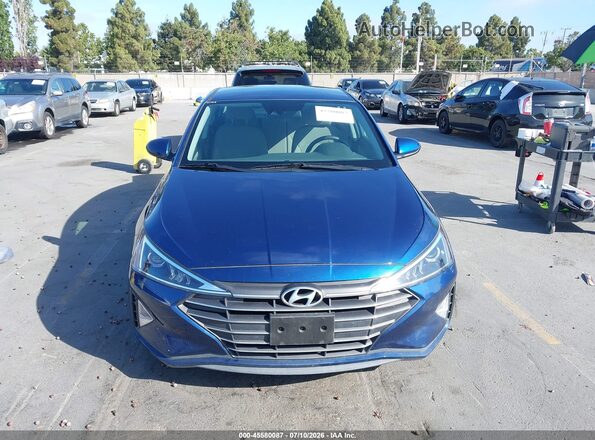 5NPD84LF7KH465186 2019 HYUNDAI ELANTRA L Blue Widok zestawu wskaźników