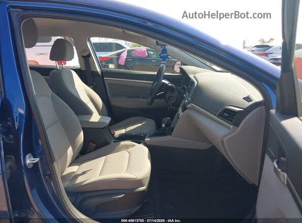 5NPD84LF7KH475197 2019 HYUNDAI ELANTRA Blue Front interior view
