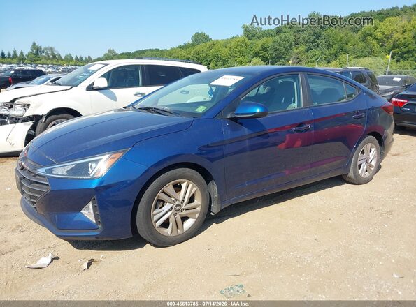 5NPD84LF7KH475197 2019 HYUNDAI ELANTRA Blue Front left