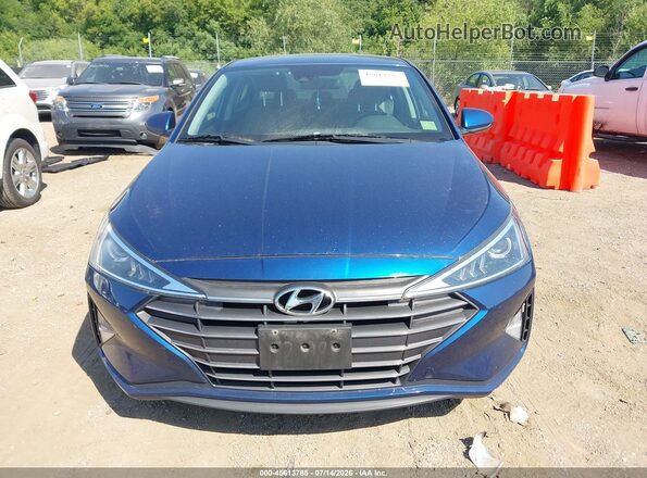 5NPD84LF7KH475197 2019 HYUNDAI ELANTRA Blue Instrument cluster view