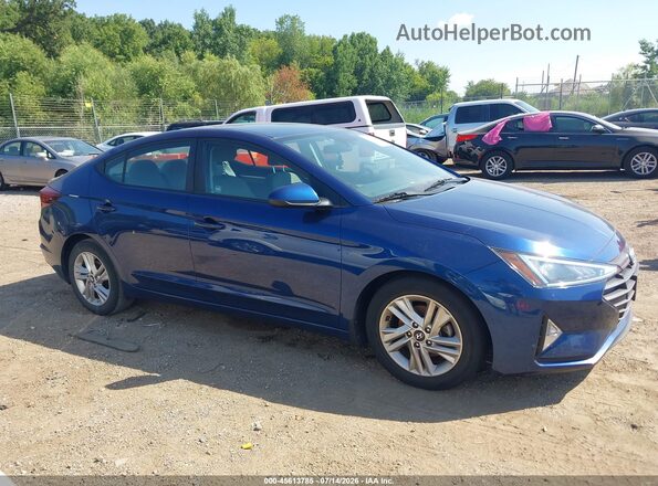 5NPD84LF7KH475197 2019 HYUNDAI ELANTRA Blue Rear interior view