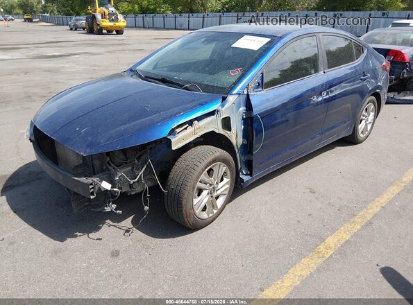 5NPD84LF7LH511875 2020 HYUNDAI ELANTRA Синий Передняя левая четверть