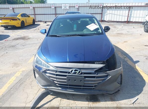 5NPD84LF7LH538770 2020 HYUNDAI ELANTRA Blue Instrument cluster view