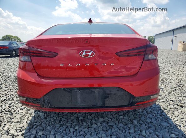 5NPD84LF7LH563829 2020 HYUNDAI ELANTRA Red Вид ззаду