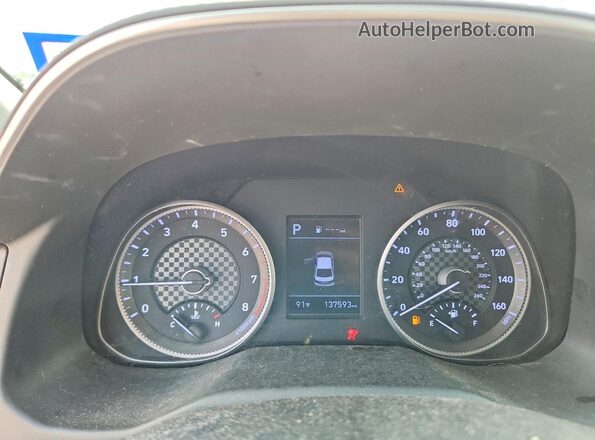 5NPD84LF7LH586639 2020 HYUNDAI ELANTRA White Instrument cluster view