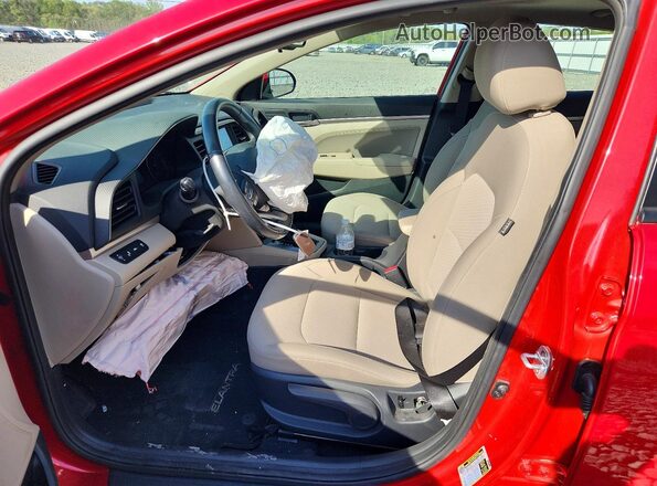 5NPD84LF7LH613418 2020 HYUNDAI ELANTRA Red Widok wnętrza z przodu