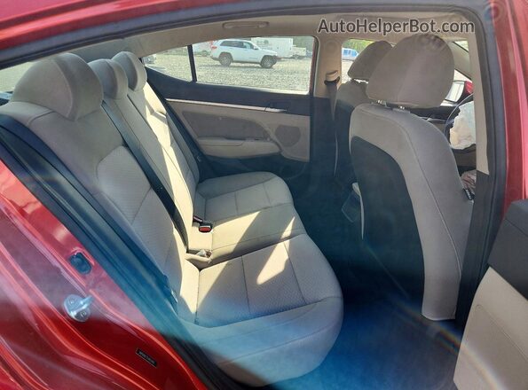 5NPD84LF7LH613418 2020 HYUNDAI ELANTRA Red Widok tylnych siedzeń