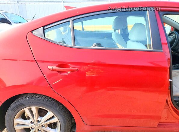 5NPD84LF8HH012624 2017 HYUNDAI ELANTRA Red Вид задніх сидінь