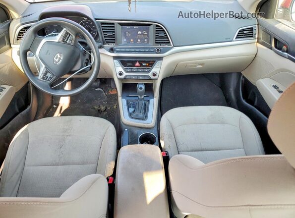 5NPD84LF8HH012624 2017 HYUNDAI ELANTRA Red Вид панелі приладів