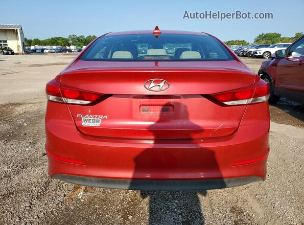 5NPD84LF8HH012624 2017 HYUNDAI ELANTRA Red Вид ззаду