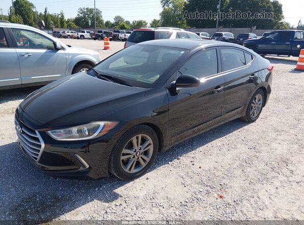 5NPD84LF8HH025714 2017 HYUNDAI ELANTRA Black Առջևի ձախ երեք քառորդ տեսարան