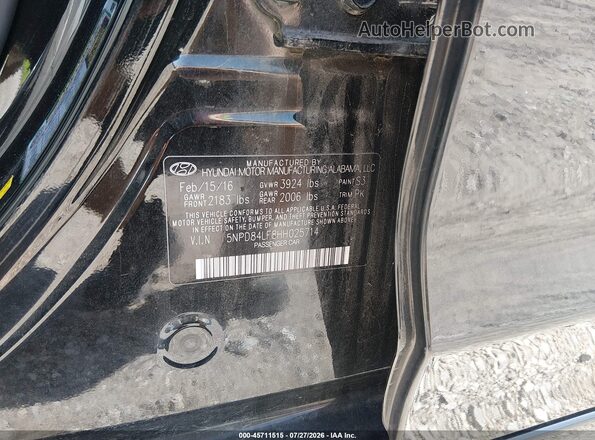5NPD84LF8HH025714 2017 HYUNDAI ELANTRA Black Շարժիչի բաժամունքի տեսք