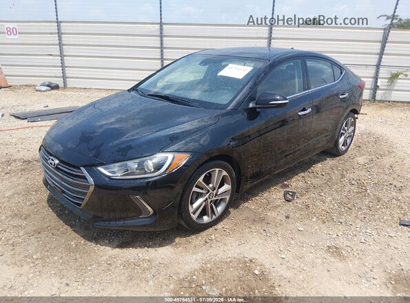 5NPD84LF8HH050936 2017 HYUNDAI ELANTRA Черный Передняя левая четверть