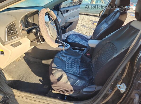5NPD84LF8HH123481 2017 HYUNDAI ELANTRA Black წინა სალონის ხედი