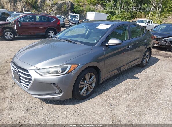 5NPD84LF8JH272477 2018 HYUNDAI ELANTRA Gray Առջևի ձախ երեք քառորդ տեսարան