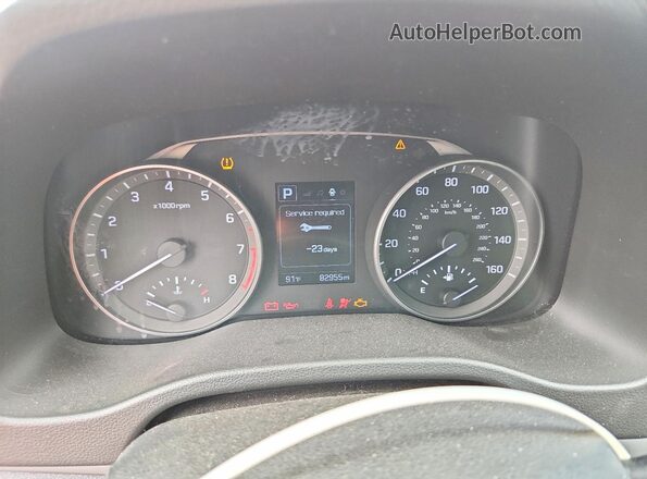 5NPD84LF8JH296665 2018 HYUNDAI ELANTRA White Вид щитка приладів